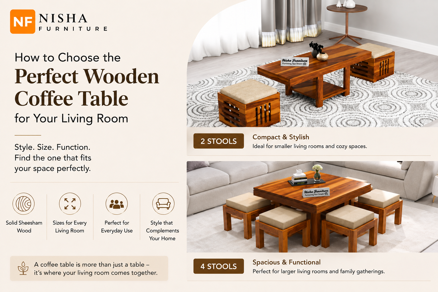 How to Choose the Perfect Wooden Coffee Table for Your Living Room