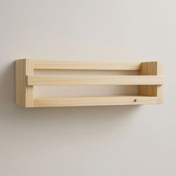 Modern Lightweight Wooden Kids Book Ledge Shelf – Floating Nursery Wall Storage Shelf