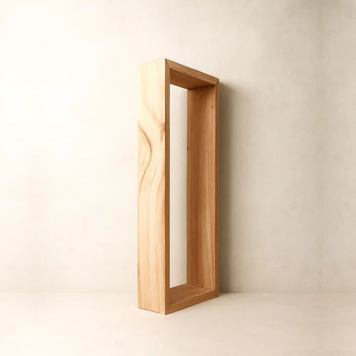 Modern Lightweight Wooden Floating Box Wall Shelf – Minimalist Display Storage Shelf