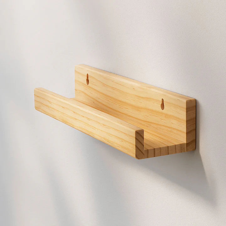 Modern Lightweight Wooden Picture Ledge Shelf – Floating Photo Frame Display Wall Shelf