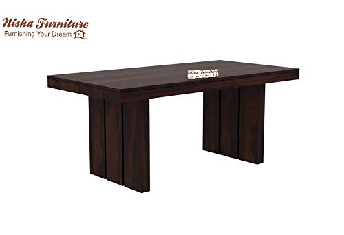 Solid Sheesham Wood 6 Seater Dining Table Set with Bench