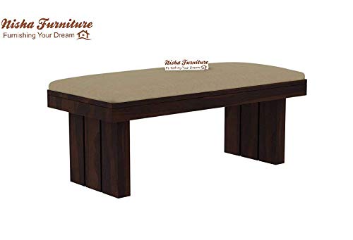 Solid Sheesham Wood 6 Seater Dining Table Set with Bench