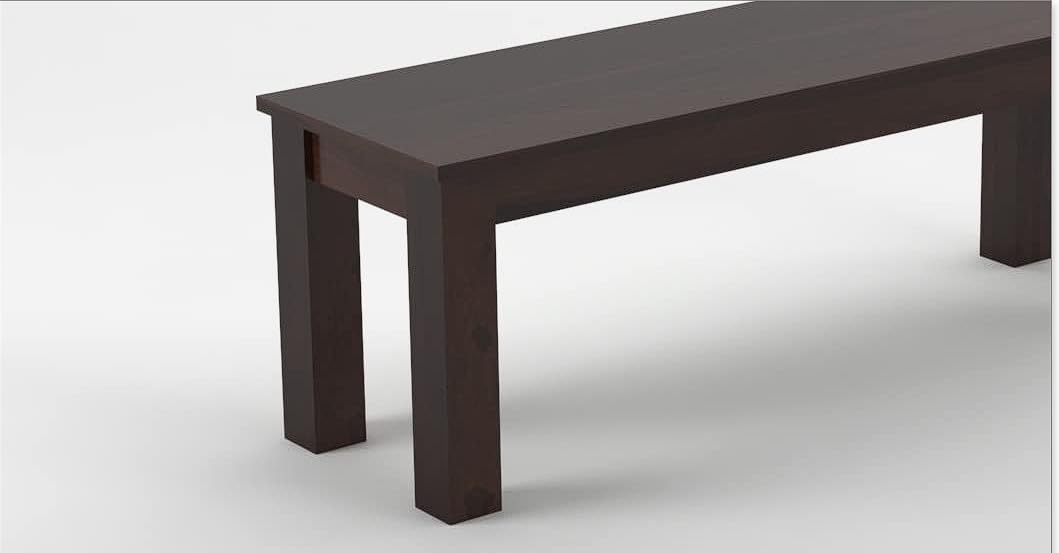 Solid Sheesham Wood Bench for Living Room, Bedroom & Dining | Modern Wooden Seating Bench