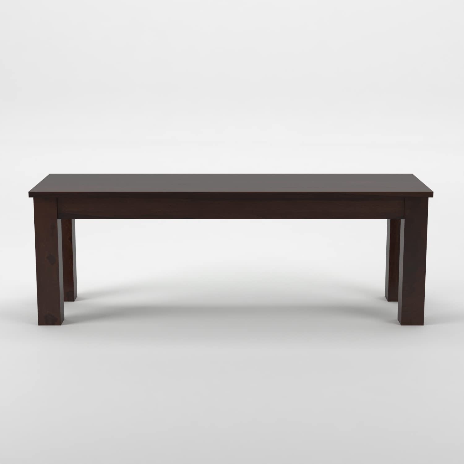 Solid Sheesham Wood Bench for Living Room, Bedroom & Dining | Modern Wooden Seating Bench