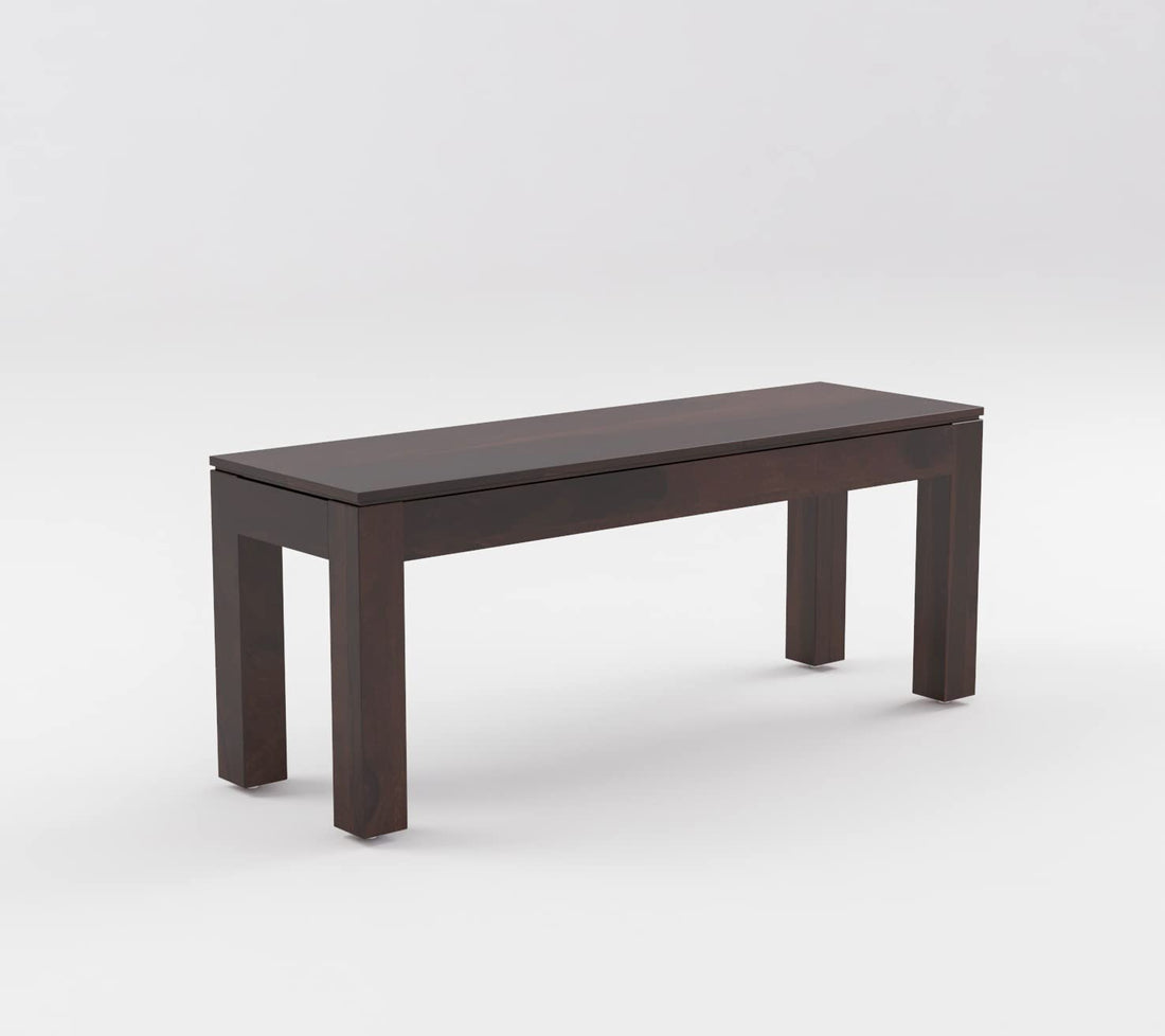 Solid Sheesham Wood 6 Seater Dining Table Set with Bench