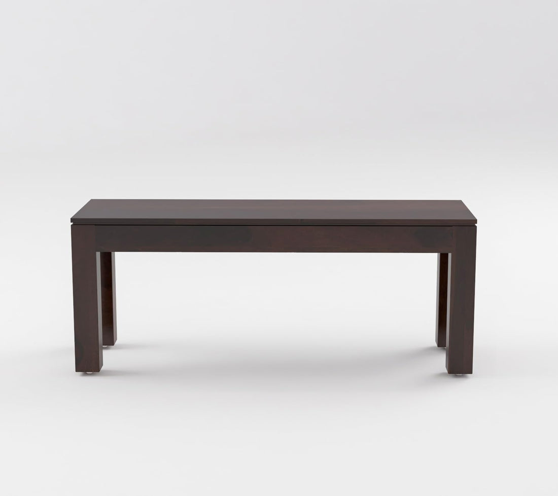 Solid Sheesham Wood 6 Seater Dining Table Set with Bench
