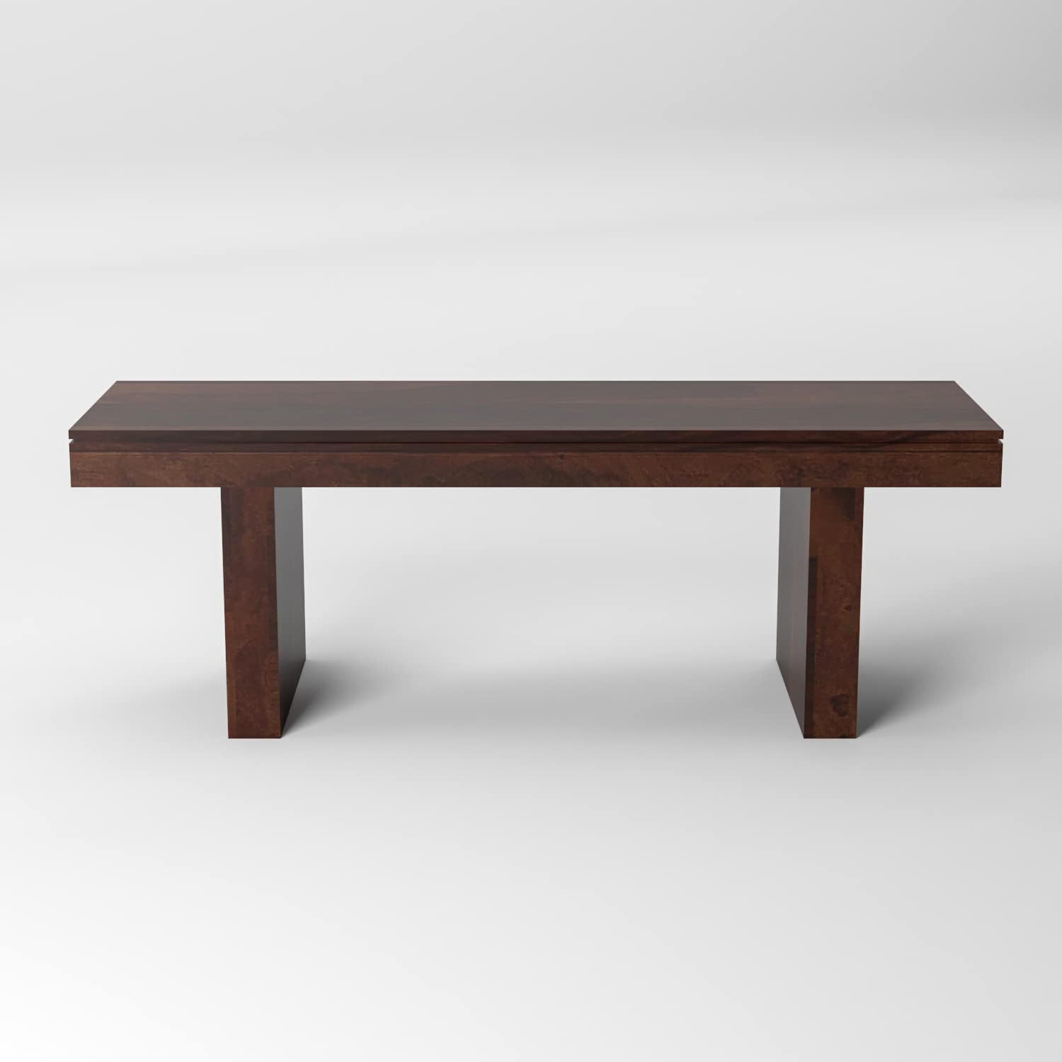 Nisha Furniture Solid Sheesham Wood Bench in Walnut Finish