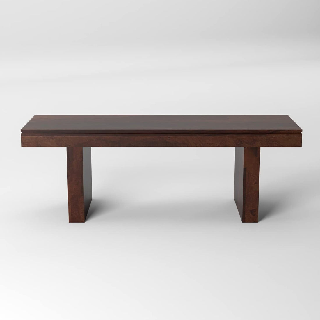 Nisha Furniture Solid Sheesham Wood Bench in Walnut Finish