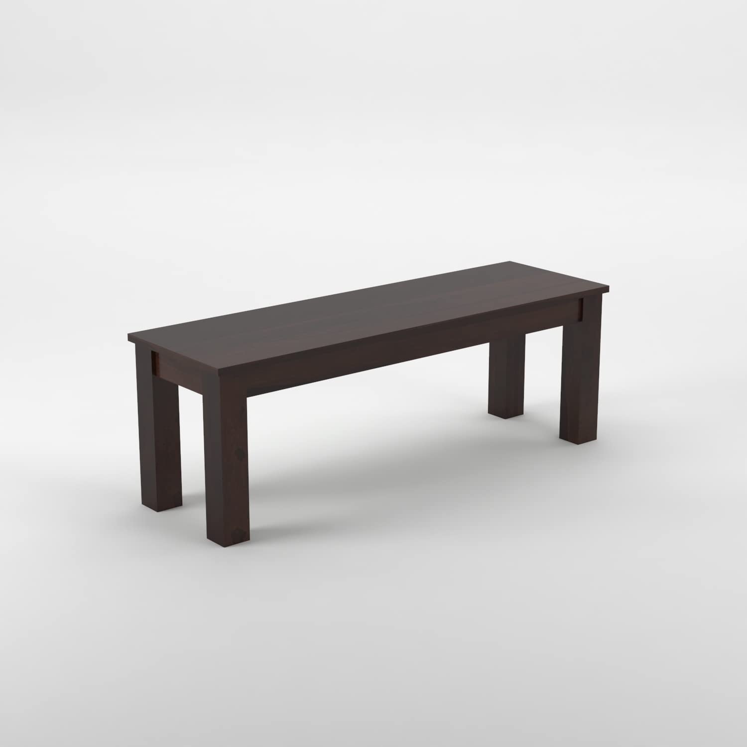 Solid Sheesham Wood Bench for Living Room, Bedroom & Dining | Modern Wooden Seating Bench