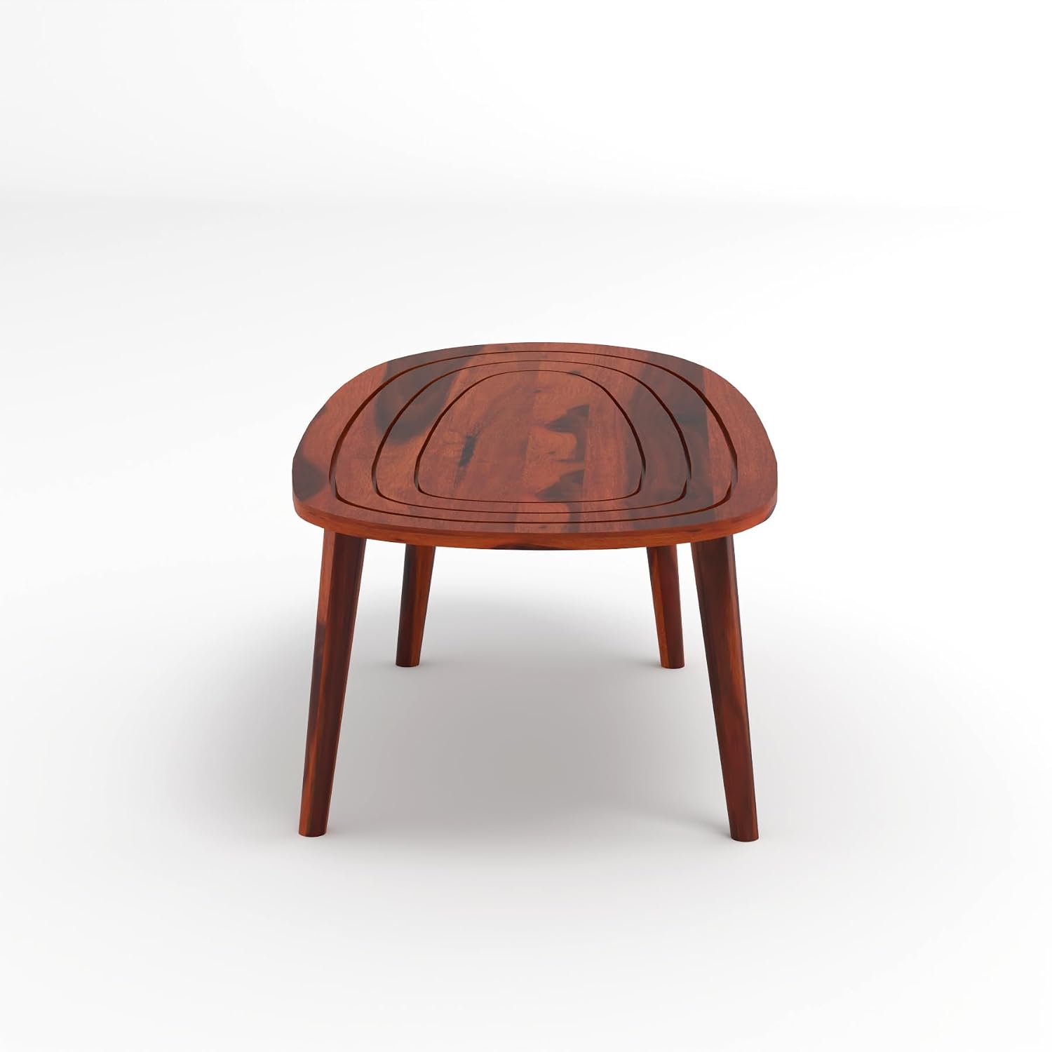 Nisha Furniture Solid Sheesham Wood Oval Center Table | Modern Living