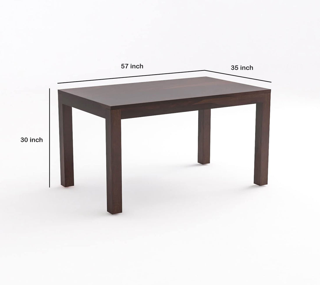 Solid Sheesham Wood 6 Seater Dining Table Set with Bench