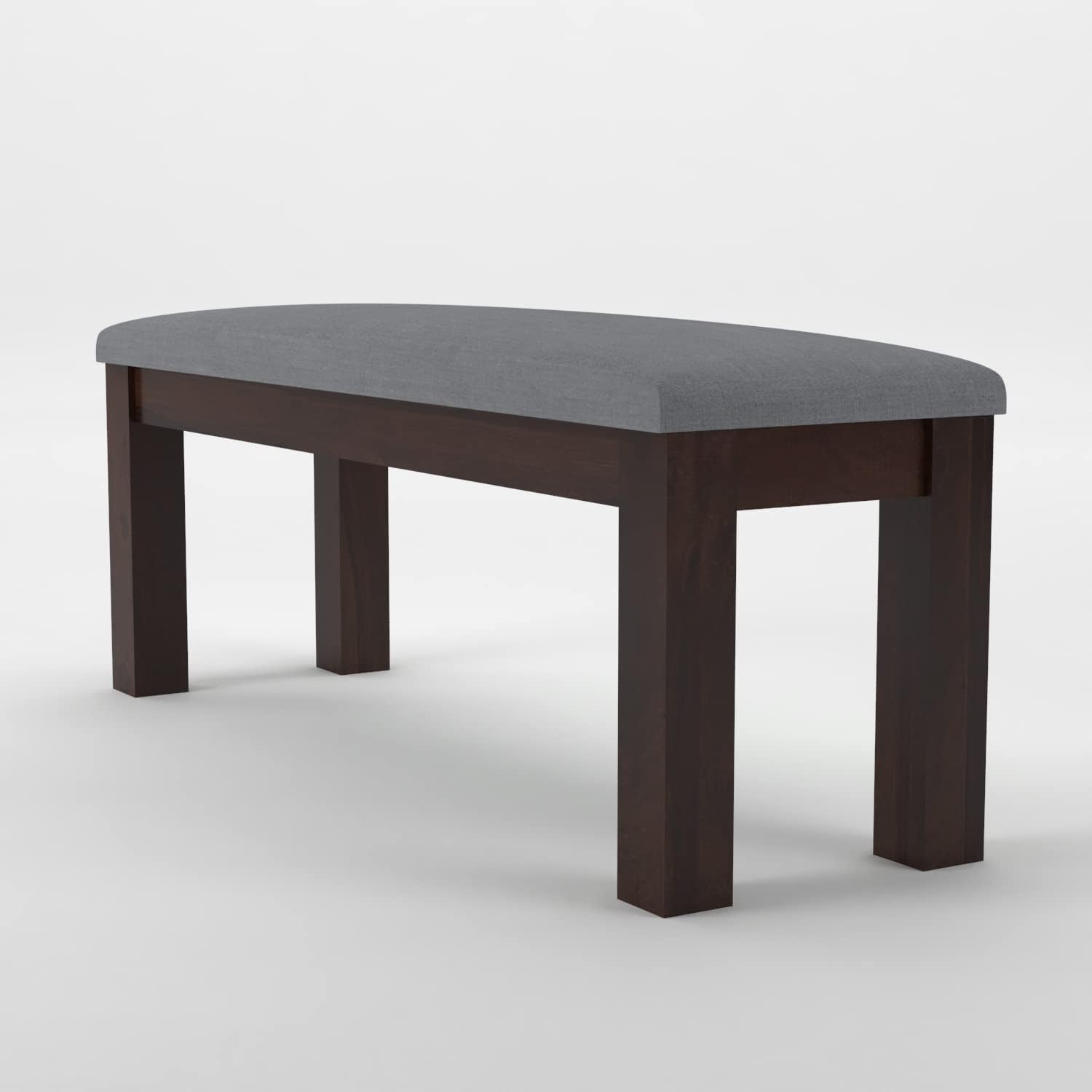 Solid Wood Upholstered Bench for Living Room, Bedroom & Entryway | Modern Wooden Bench Seat