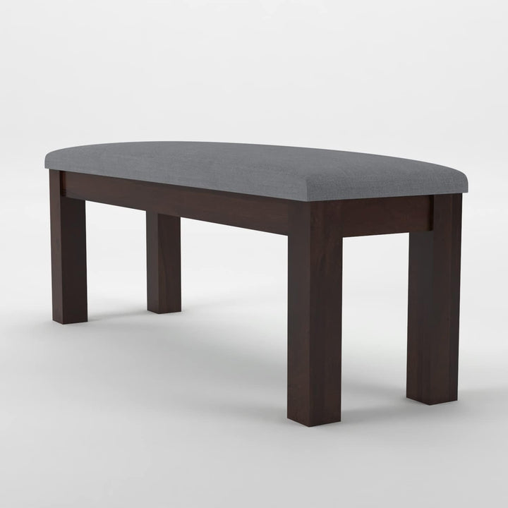 Solid Wood Upholstered Bench for Living Room, Bedroom & Entryway | Modern Wooden Bench Seat