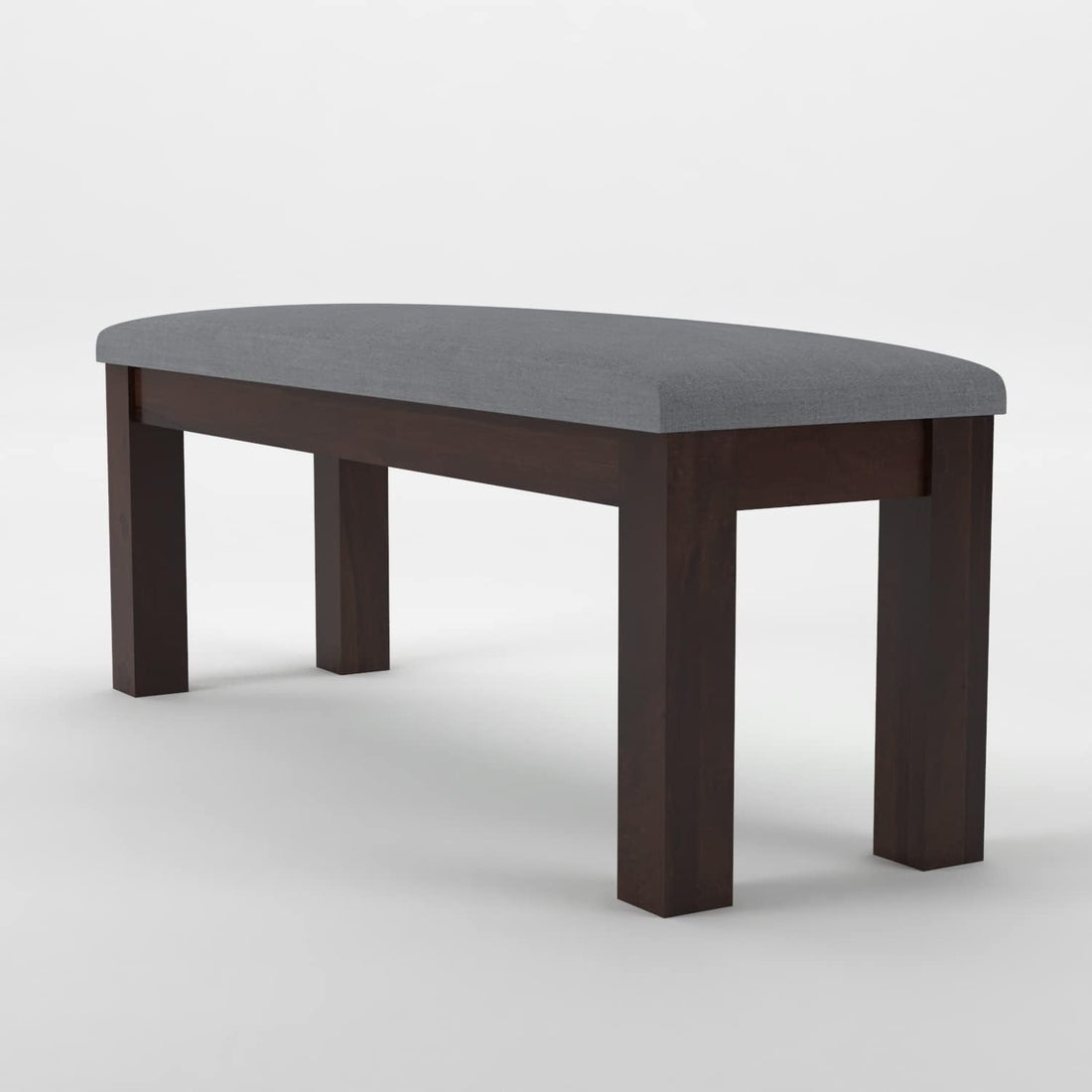 Solid Wood Upholstered Bench for Living Room, Bedroom & Entryway | Modern Wooden Bench Seat