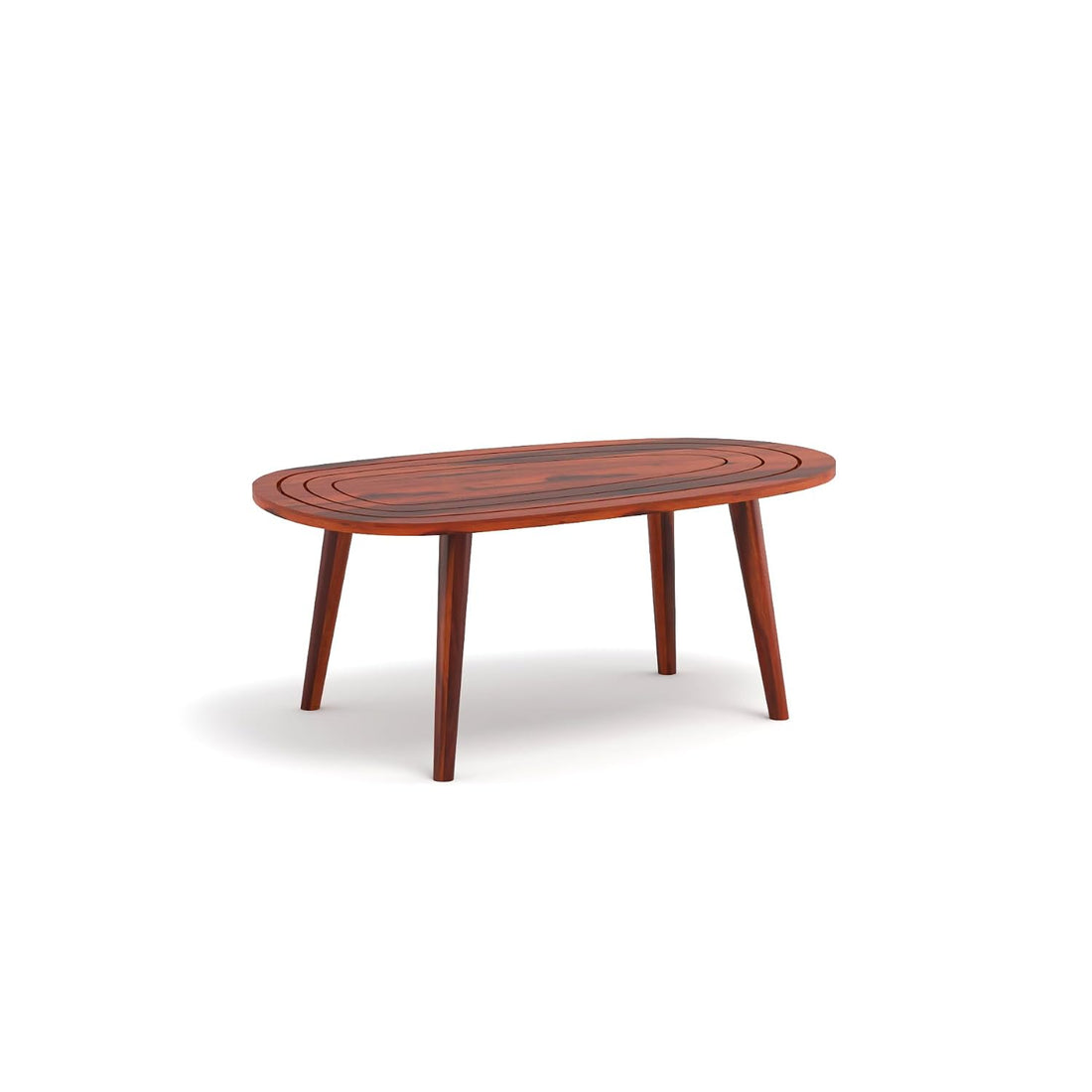 Nisha Furniture Solid Sheesham Wood Oval Center Table | Modern Living