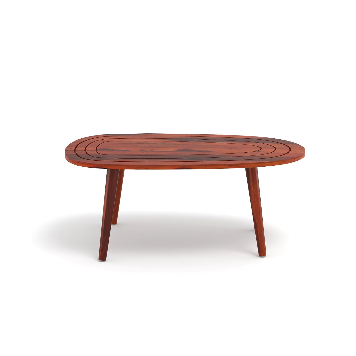 Nisha Furniture Solid Sheesham Wood Oval Center Table | Modern Living