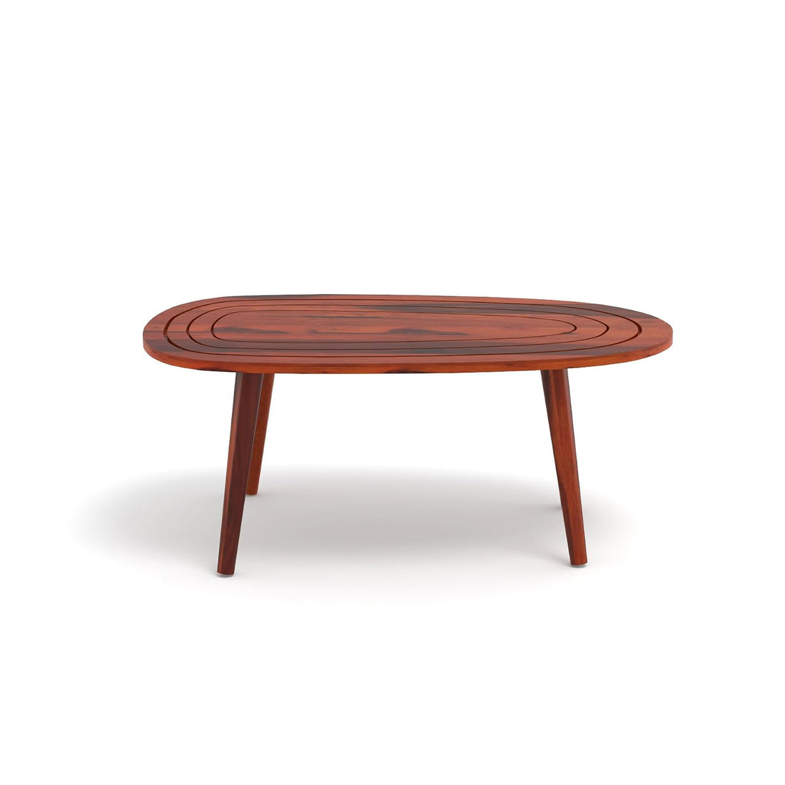 Nisha Furniture Solid Sheesham Wood Oval Center Table | Modern Living