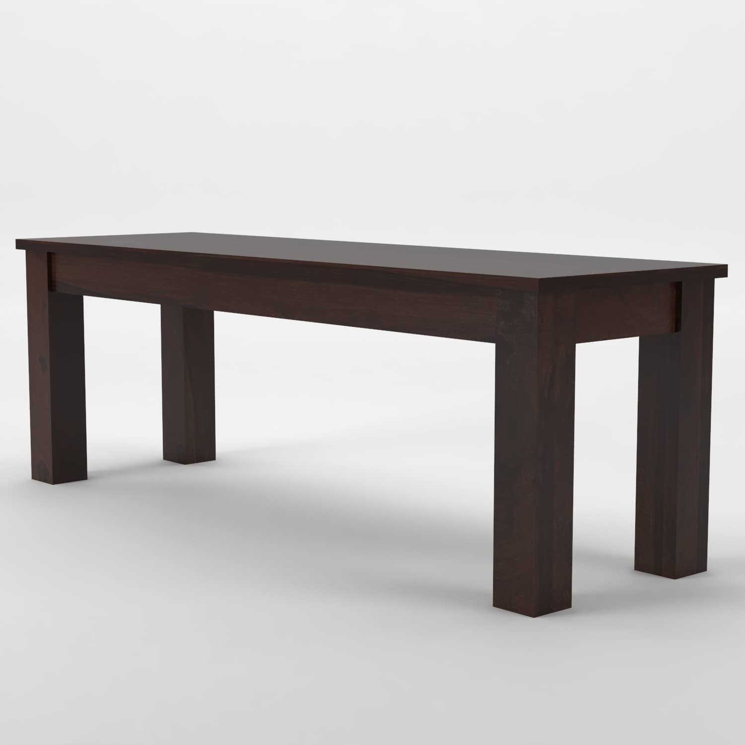 Solid Sheesham Wood Bench for Living Room, Bedroom & Dining | Modern Wooden Seating Bench