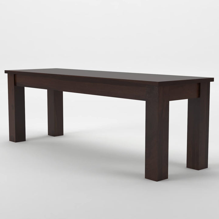 Solid Sheesham Wood Bench for Living Room, Bedroom & Dining | Modern Wooden Seating Bench