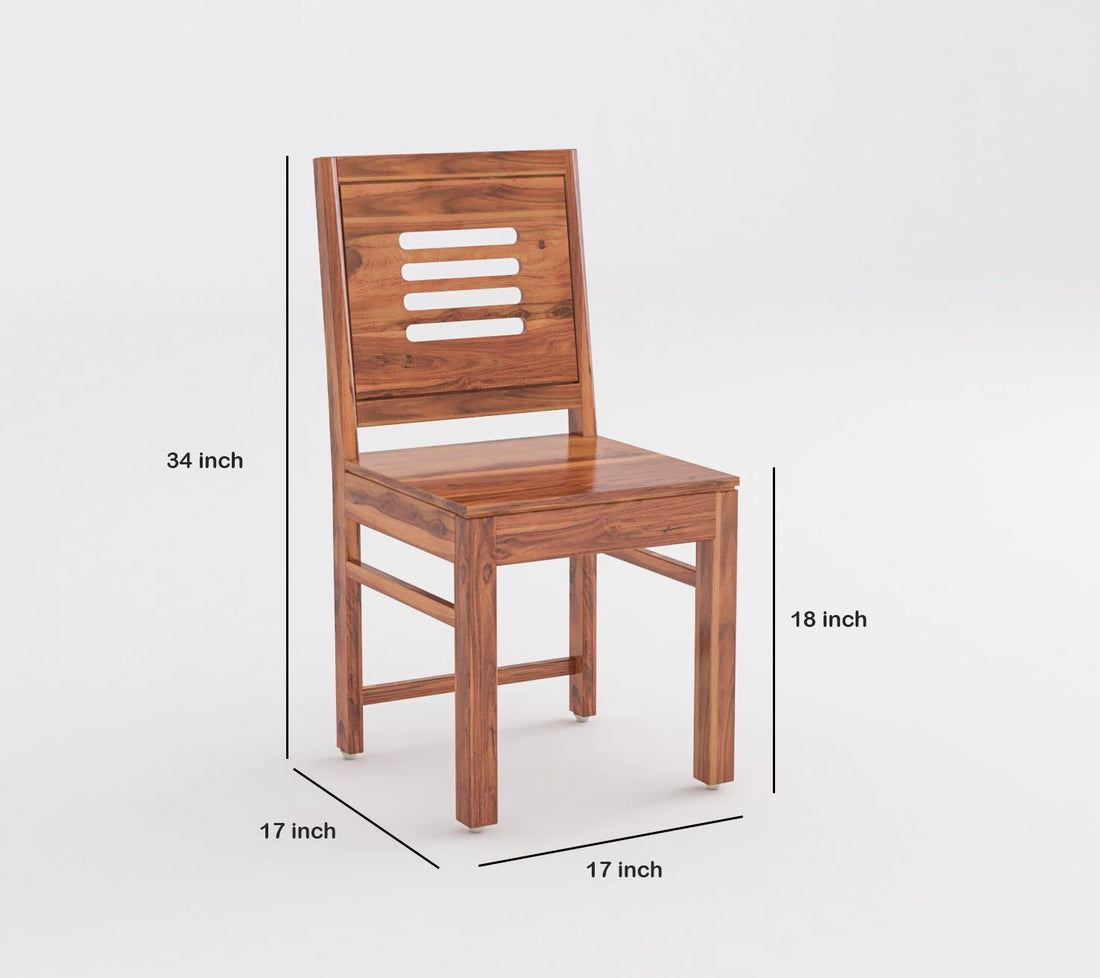 Solid Sheesham Wood 6 Seater Dining Table Set with Bench & Chairs