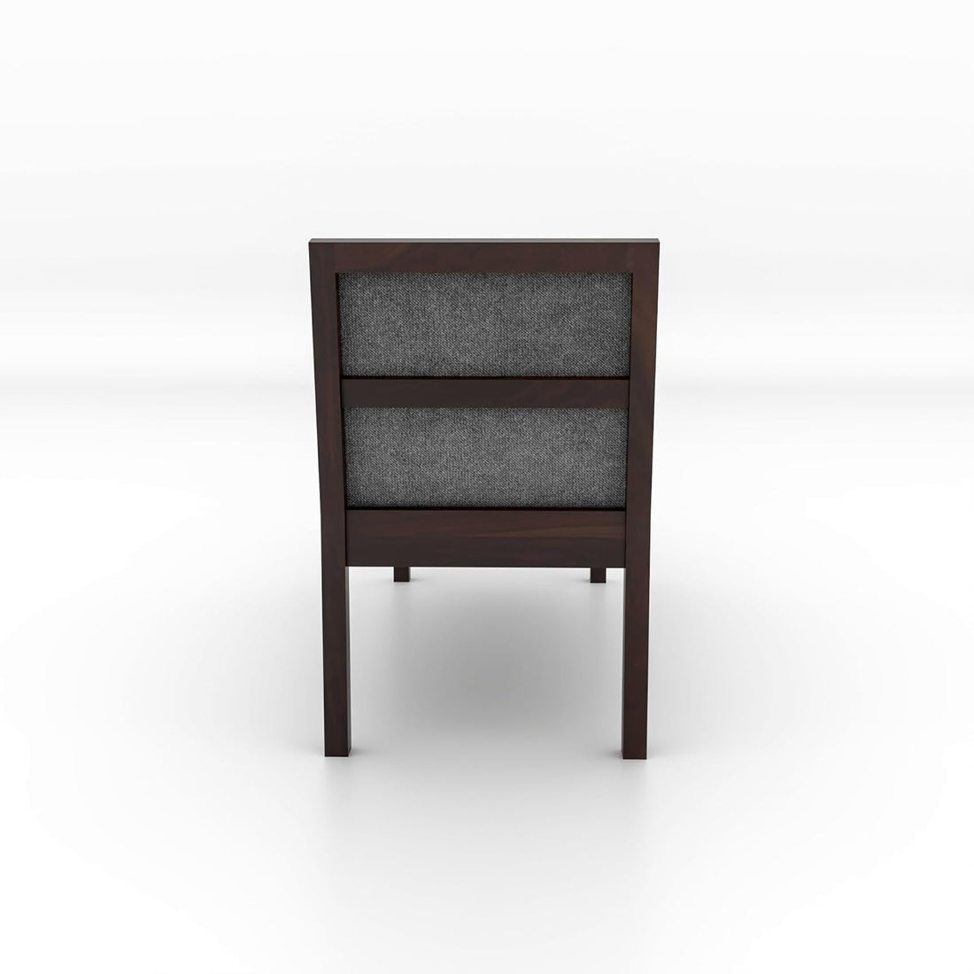 Solid Sheesham Wood Upholstered Bench | Modern Bedroom & Entryway Bench | Walnut