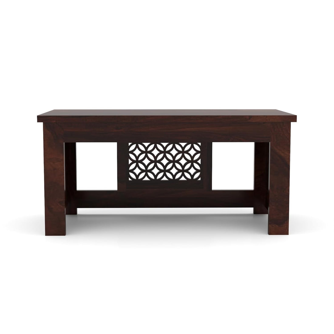 Nisha Furniture Coffee Table with 2 Designer Cushioned Stools