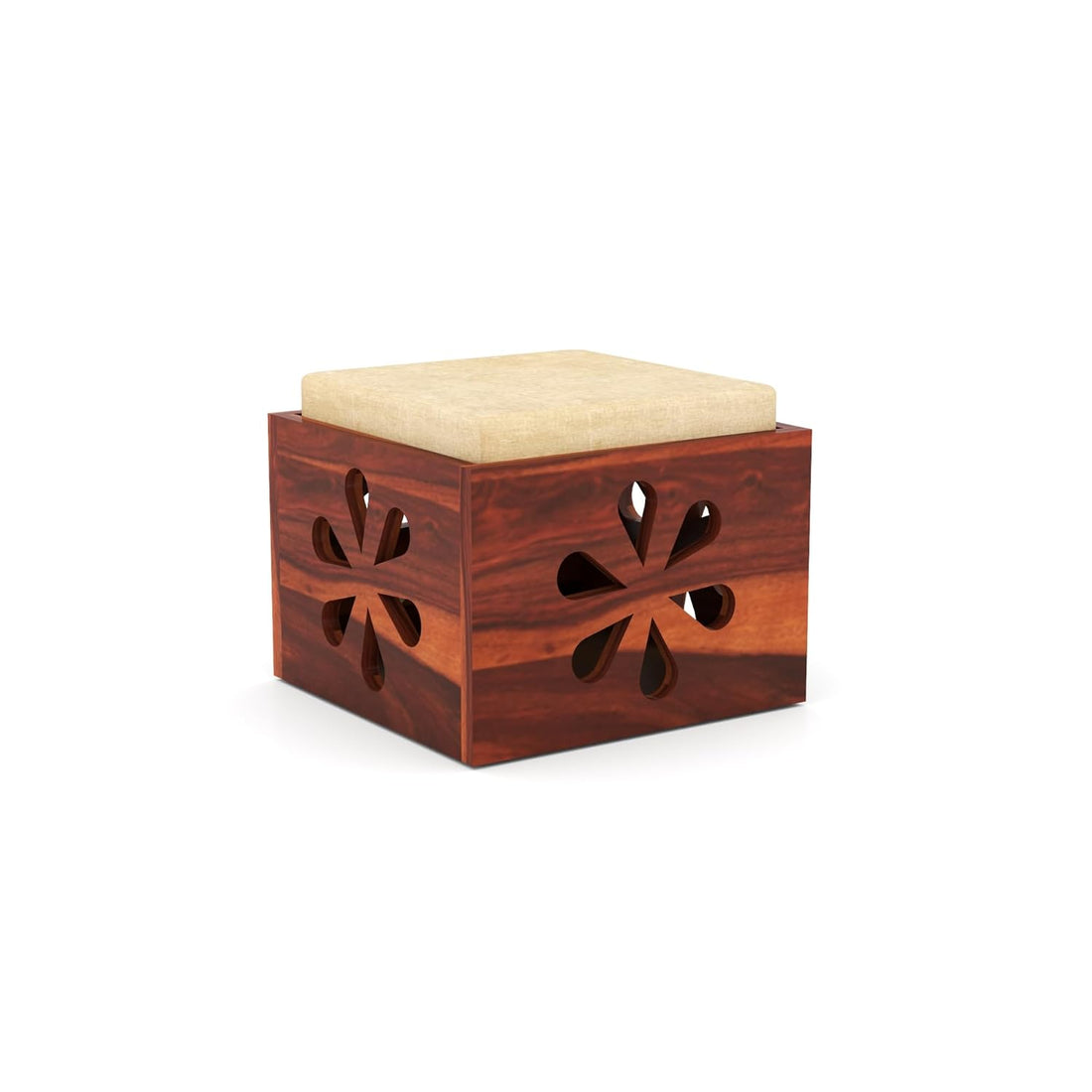 Nisha Furniture Coffee Table with 2 Cushioned Stools
