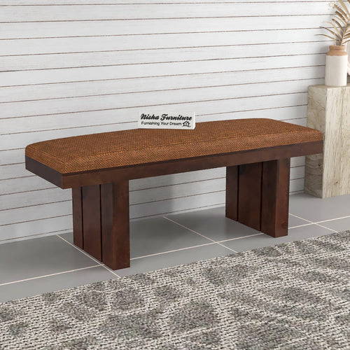 Modern Wooden Seating Bench for Living Room, Entryway & Dining
