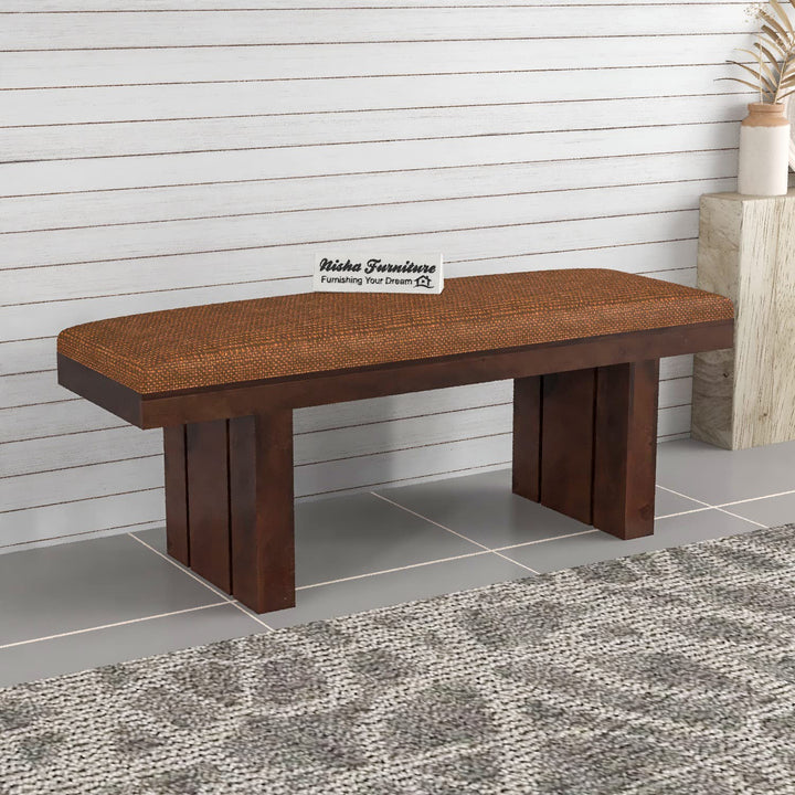 Modern Wooden Seating Bench for Living Room, Entryway & Dining
