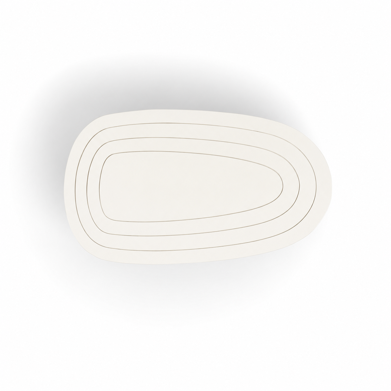 Solid Sheesham Wood White Oval Center Table | Modern Living Room