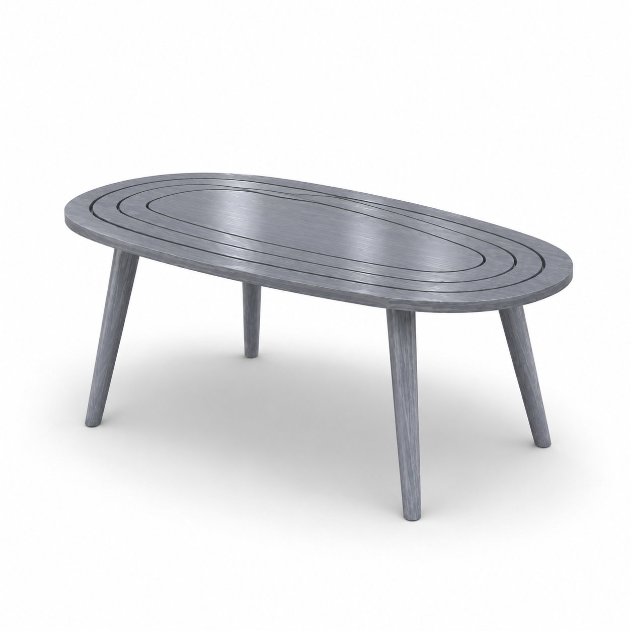 Solid Sheesham Wood Oval Center Table | Modern Wooden Living Room