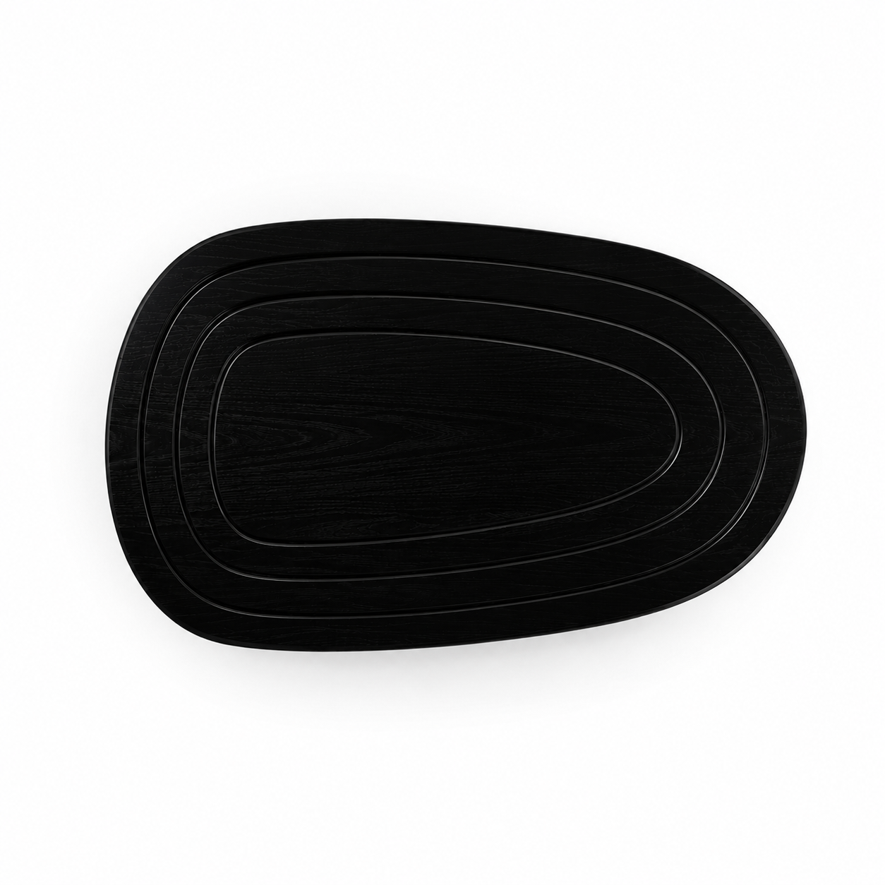 Solid Sheesham Wood Black Oval Center Table | Modern Living
